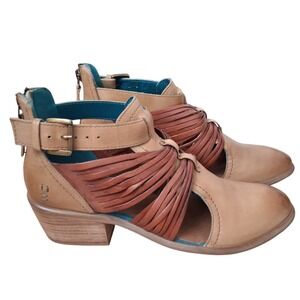 Bed-Stu ROAN Women's size 9 Artsy Western Boho Prep Leather Strappy Sandal Boots